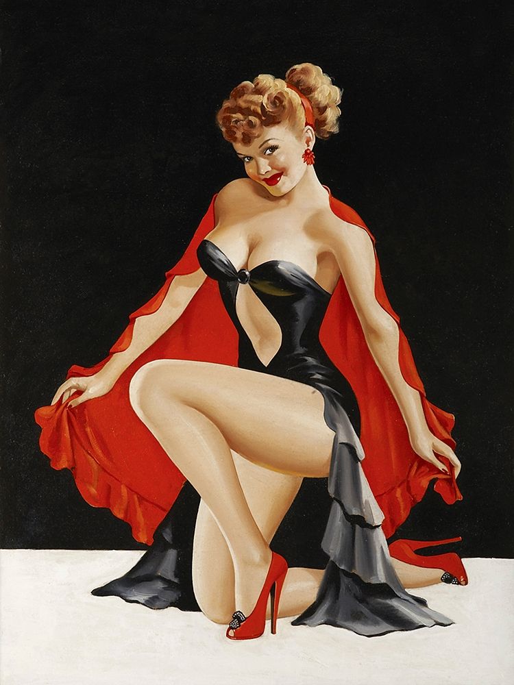 Mid-Century Pin-Ups - Magazine Cover - Little Red Cape art print by Peter Driben for $57.95 CAD
