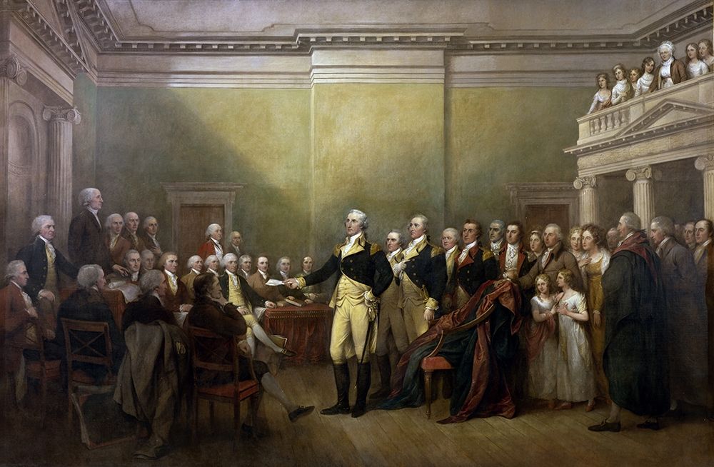 General George Washington Resigning his Commission art print by John Trumbull for $57.95 CAD