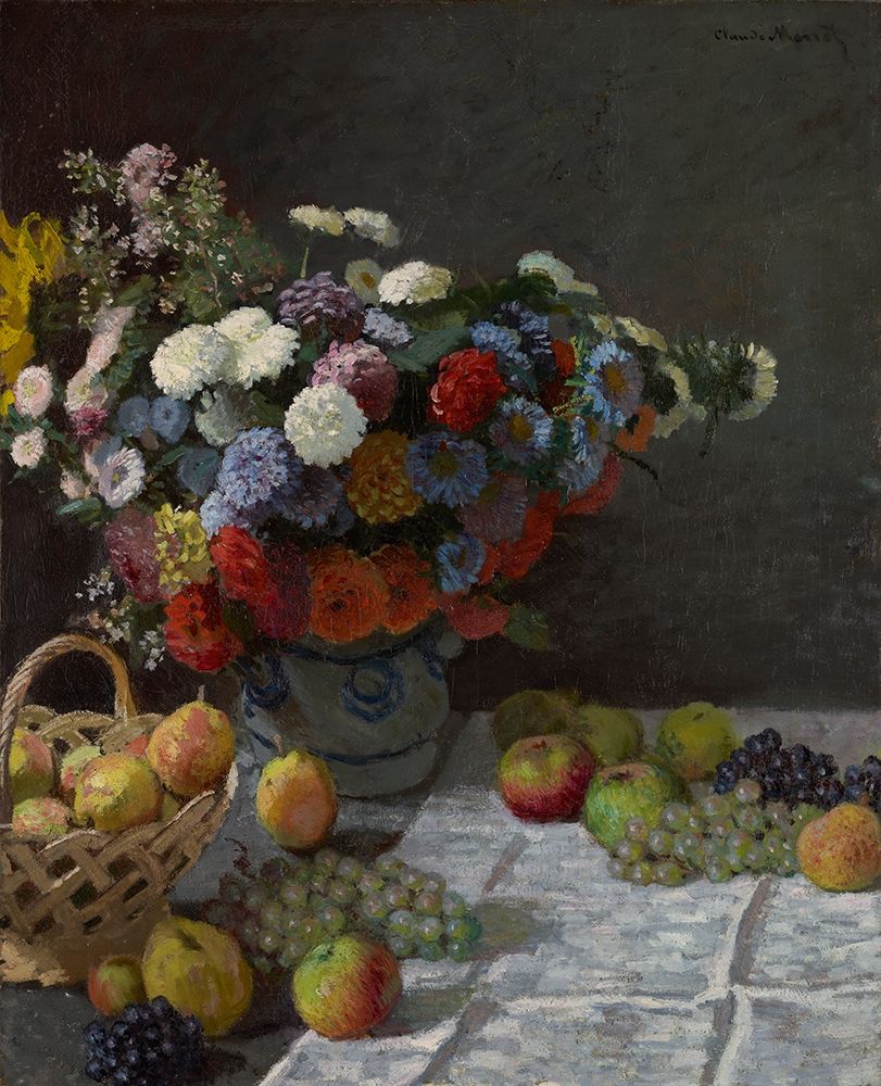 Still Life with Flowers and Fruit art print by Claude Monet for $57.95 CAD