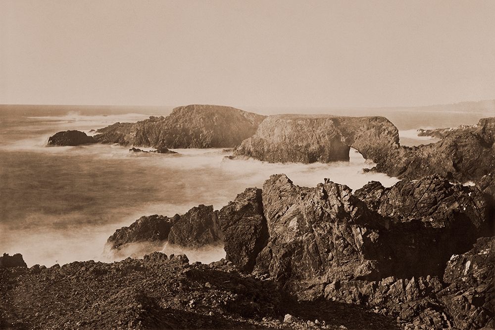 Coast View off Mendocino, California, 1863 art print by Carleton Watkins for $57.95 CAD