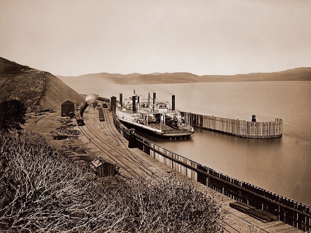The Ferryboat Solano, Port Costa, California, after 1879 art print by Carleton Watkins for $57.95 CAD