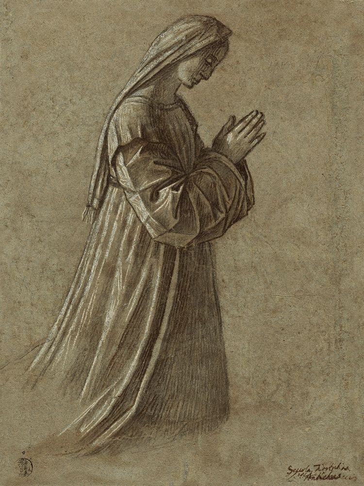 Study of the Virgin (recto); Study of the Virgin and of Hands (verso) art print by Vittore Carpaccio for $57.95 CAD