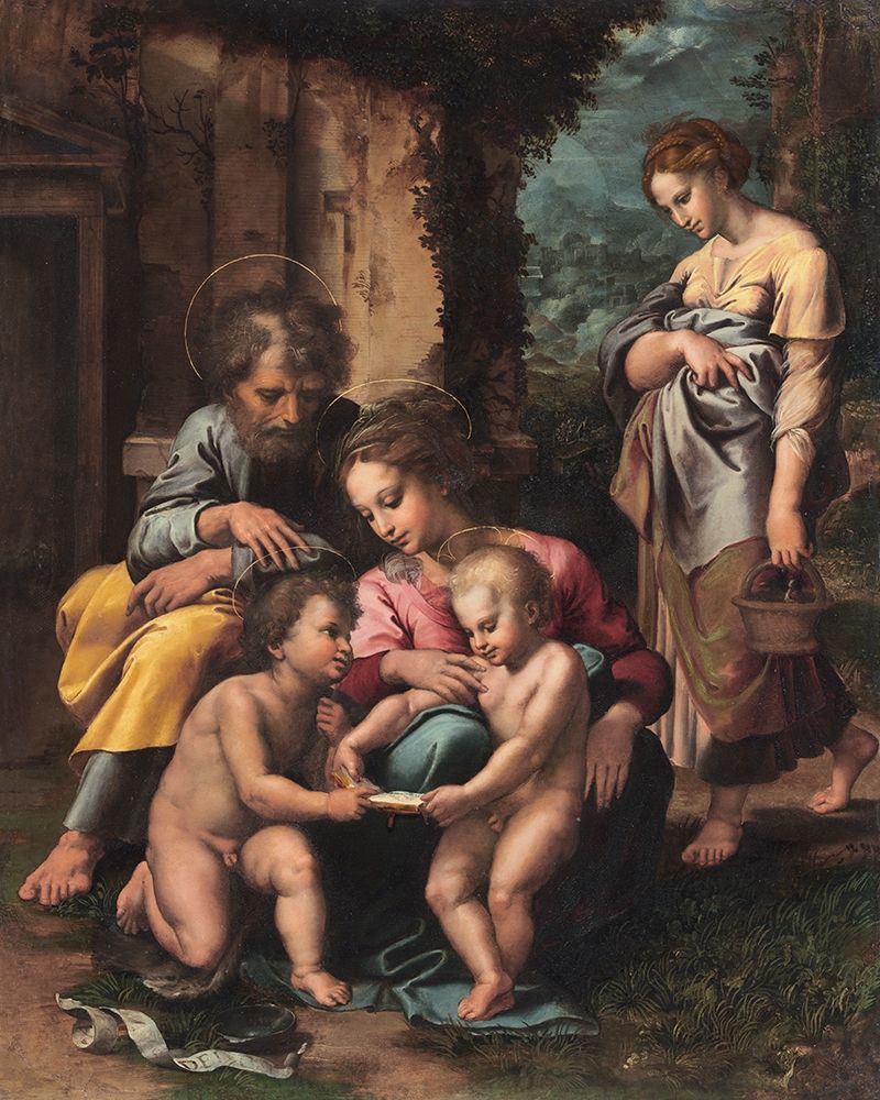 The Holy Family art print by Giulio Romano for $57.95 CAD