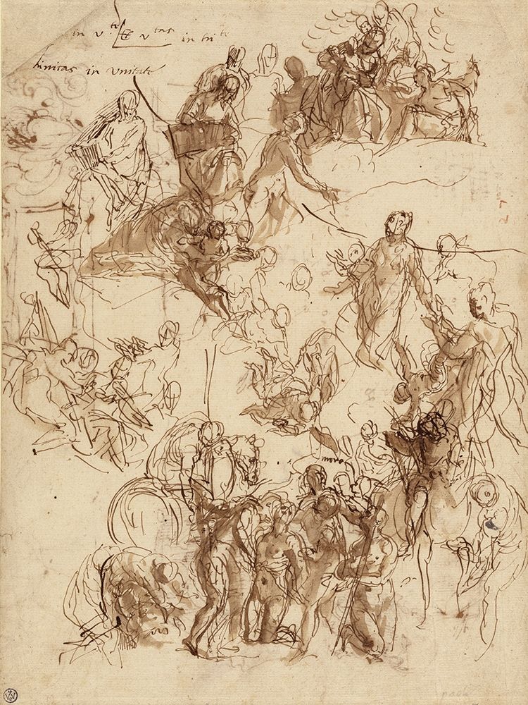 Sheet of Studies for The Martyrdom of Saint George art print by Paolo Veronese for $57.95 CAD