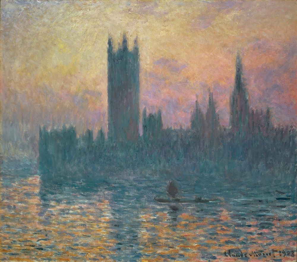 The Houses of Parliament, Sunset, 1903 art print by Claude Monet for $57.95 CAD