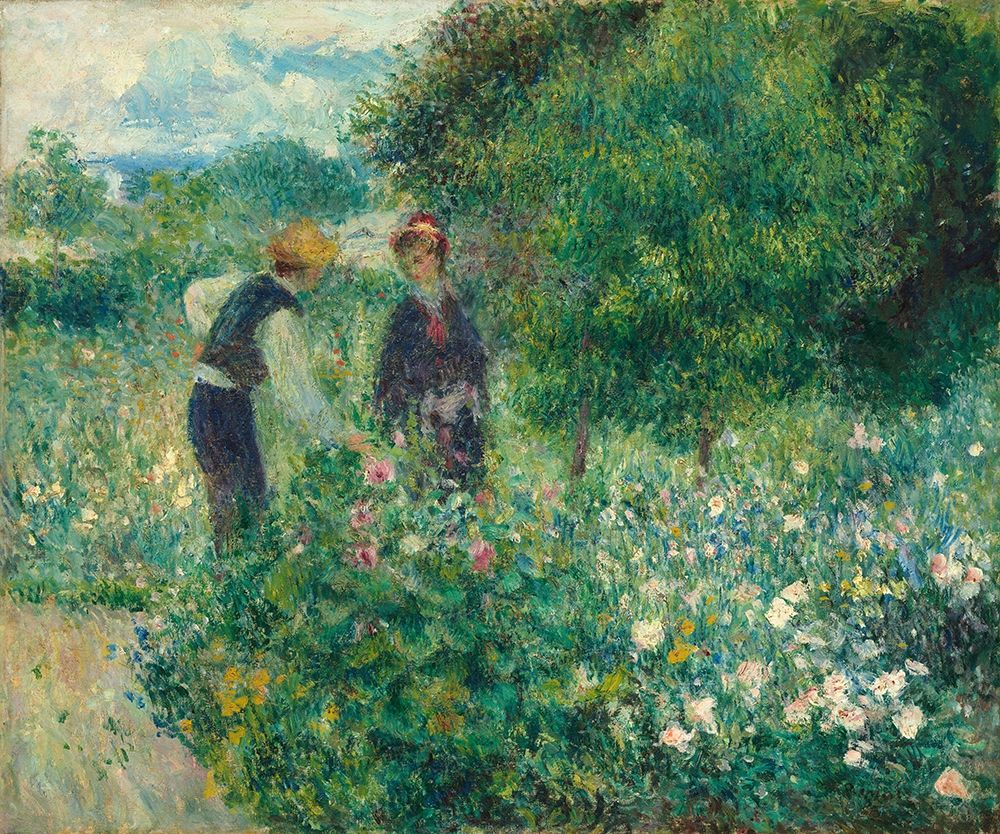 Picking Flowers art print by Pierre-Auguste Renoir for $57.95 CAD