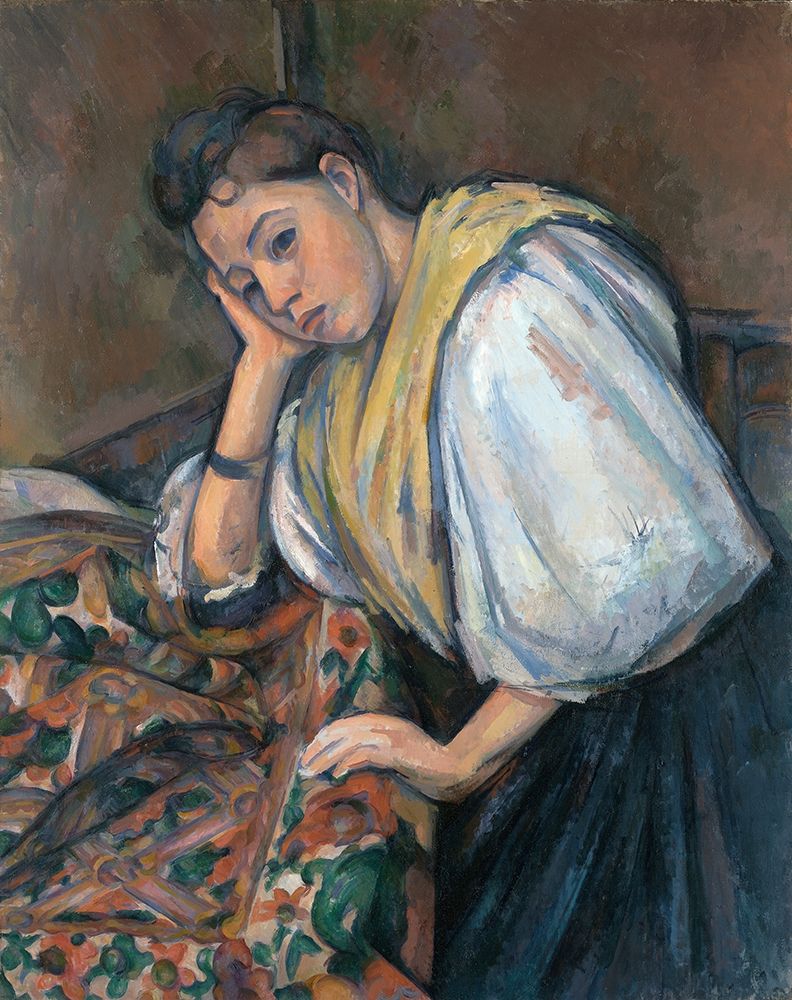 Young Italian Woman at a Table art print by Paul Cezanne for $57.95 CAD