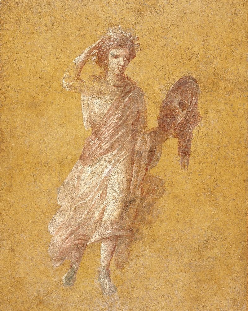 Fragment of a Yellow Fresco Panel with Muse art print by Unknown 1st Century Roman Artisan for $57.95 CAD