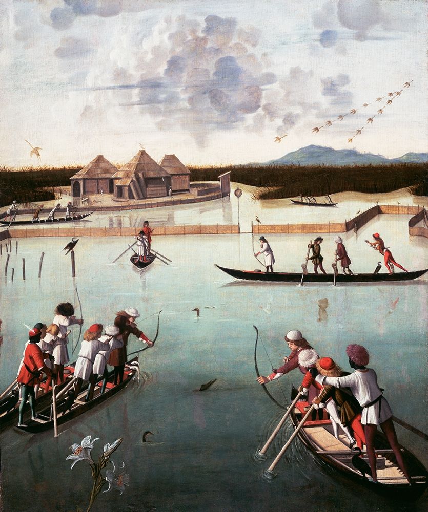 Hunting on the Lagoon art print by Vittore Carpaccio for $57.95 CAD
