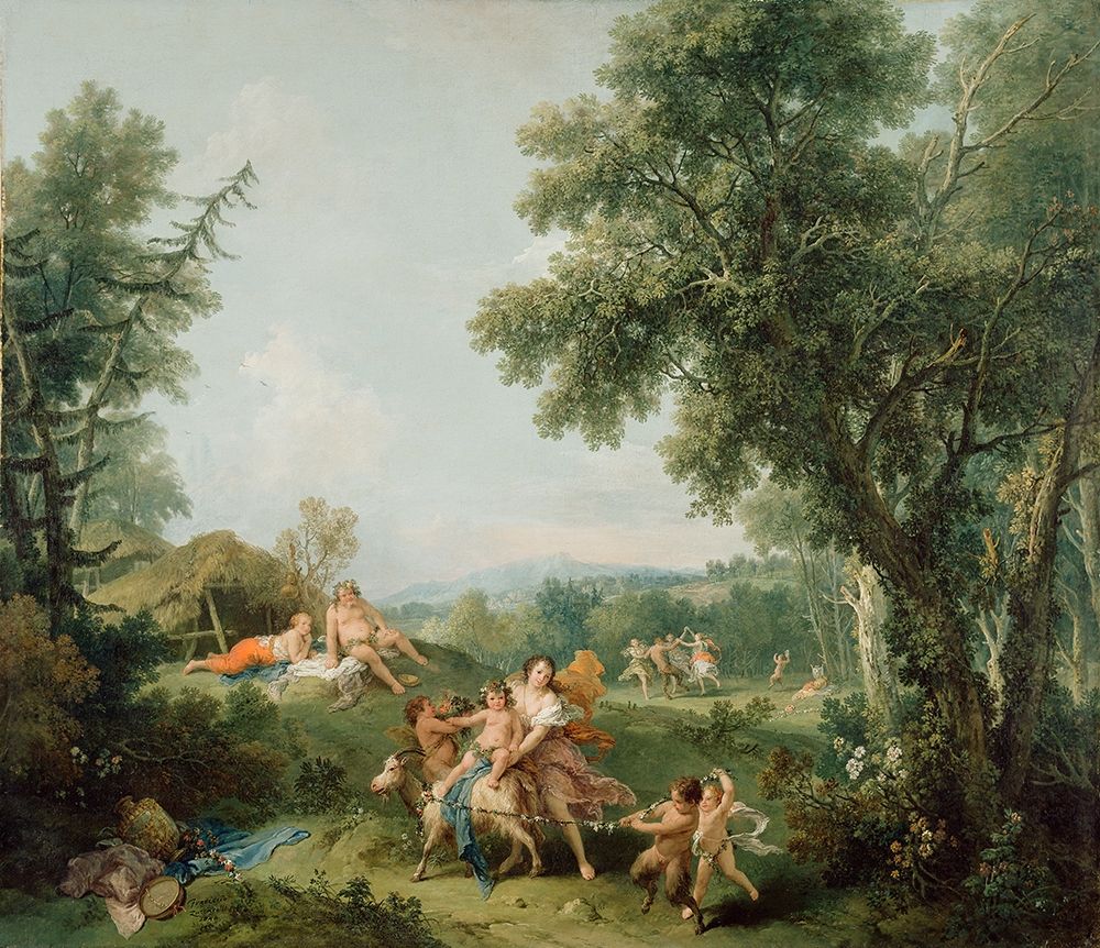 Landscape with the Education of Bacchus art print by Francesco Zuccarelli for $57.95 CAD
