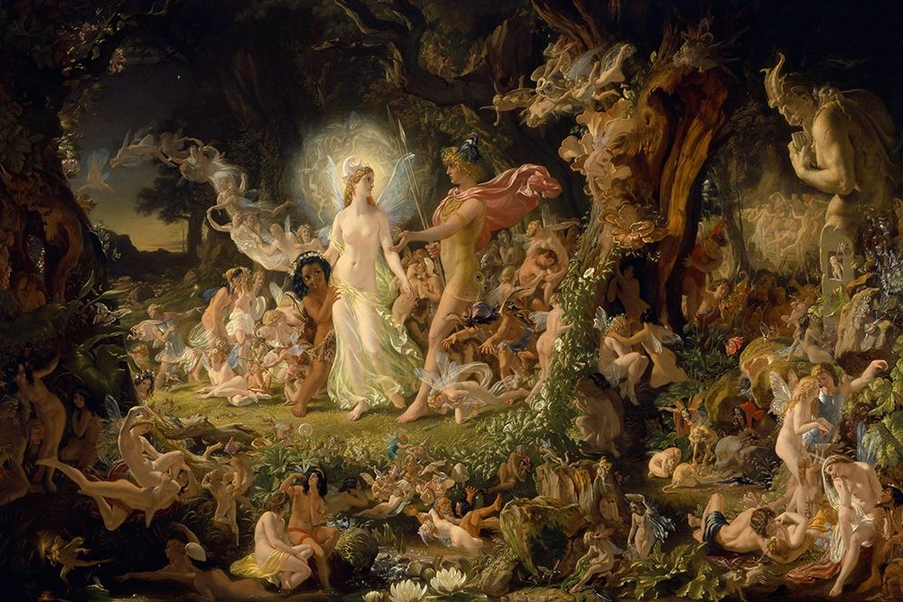 The Quarrel of Oberon and Titania art print by Sir Joseph Noel Paton for $57.95 CAD