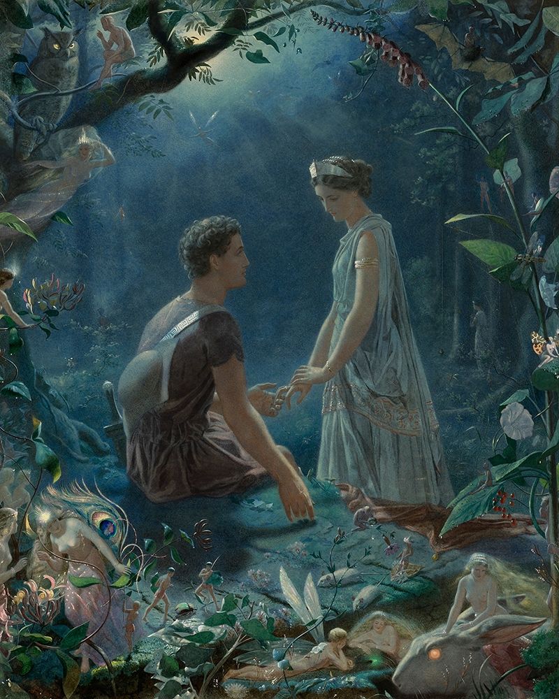 A Midsummer Nights Dream - Hermia and Lysander art print by John Simmons for $57.95 CAD