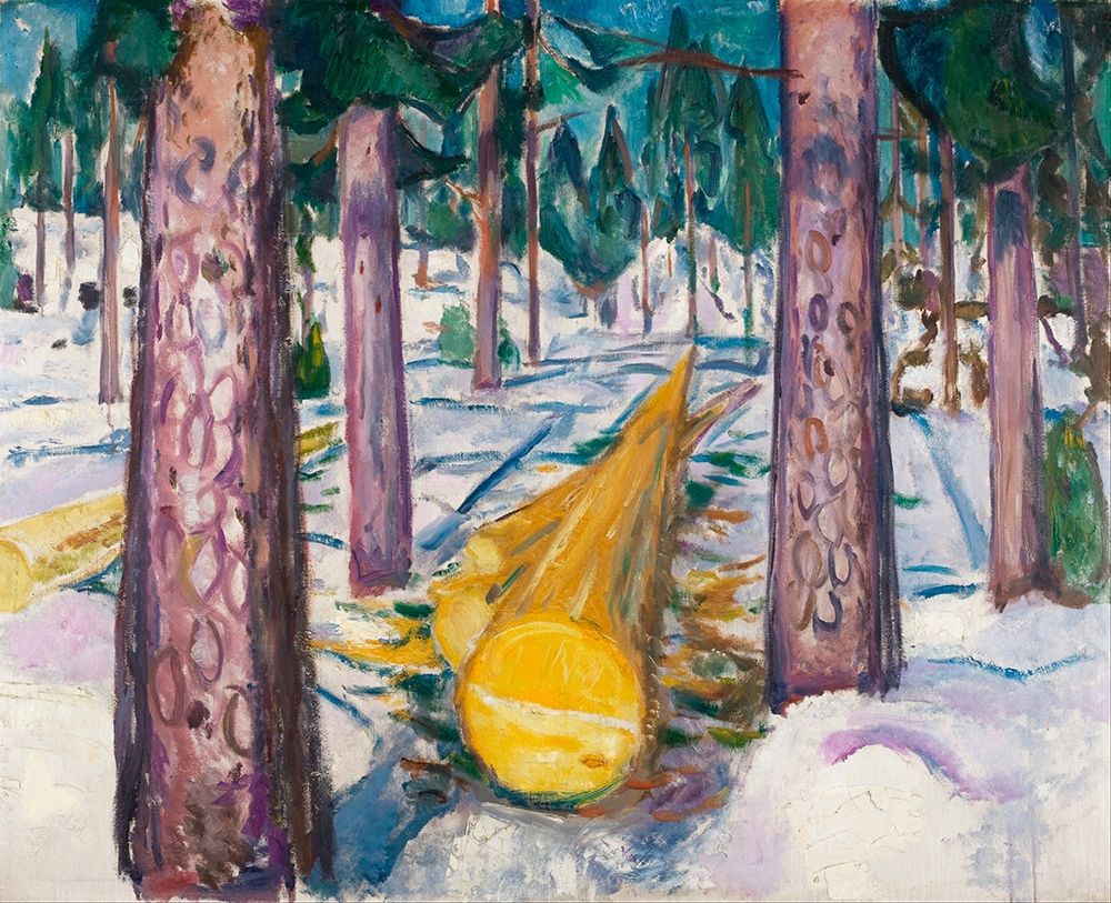 The Yellow Log, 1912 art print by Edvard Munch for $57.95 CAD
