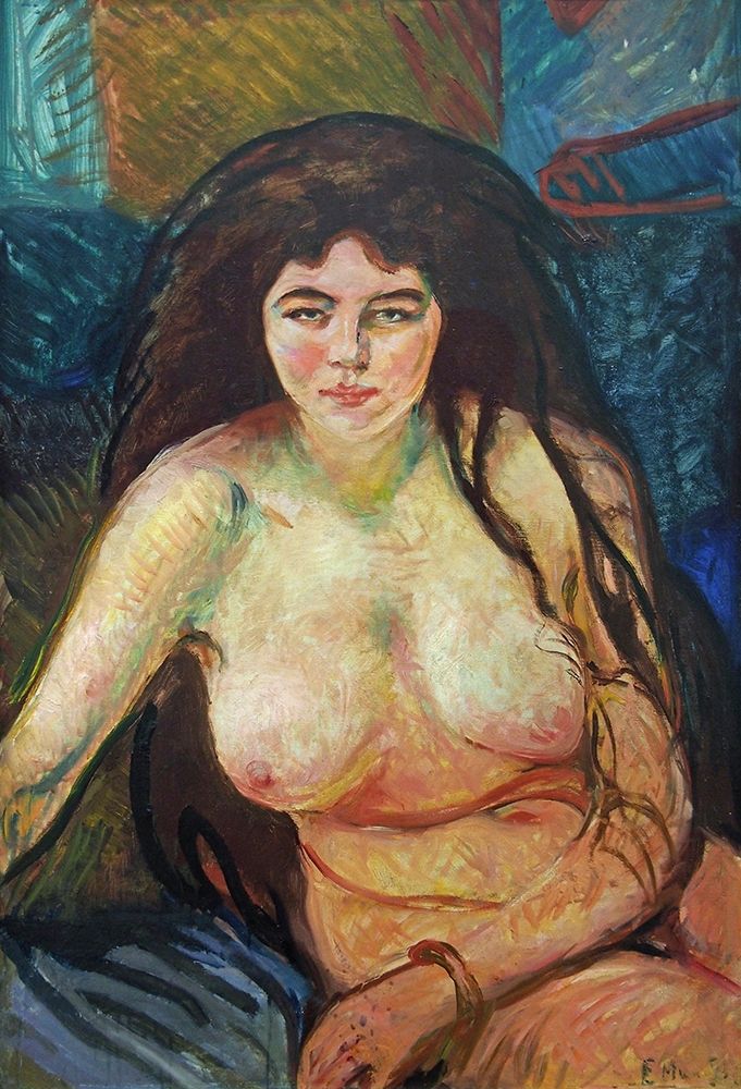 Female Nude; The Beast, 1902 art print by Edvard Munch for $57.95 CAD