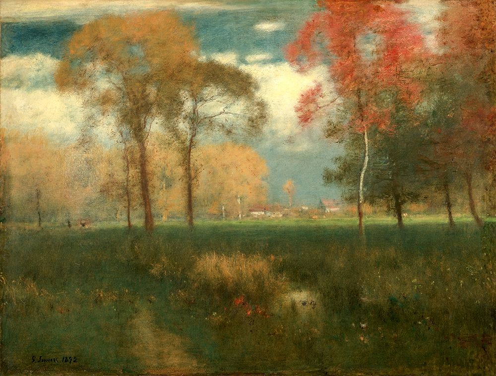 Sunny Autumn Day art print by George Inness for $57.95 CAD