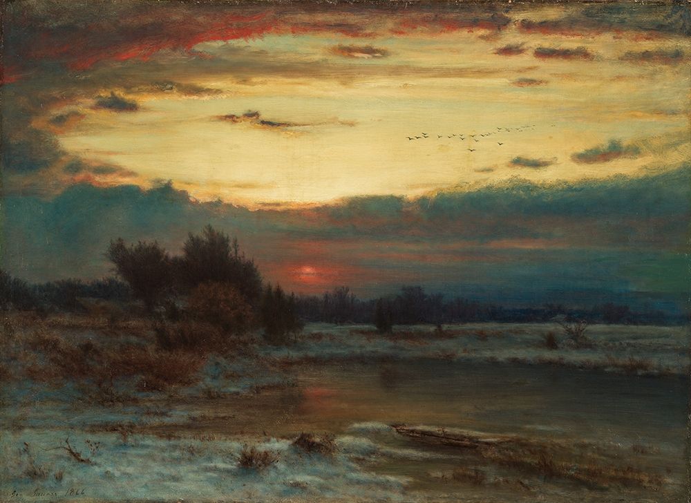 A Winter Sky art print by George Inness for $57.95 CAD