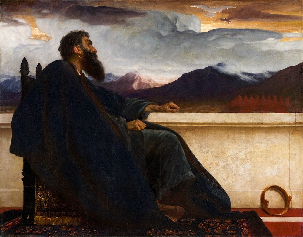 David: Oh - that I had wings like a Dove. For then would I fly away, and be at rest. Psalm 55:6 art print by Frederic Leighton for $57.95 CAD