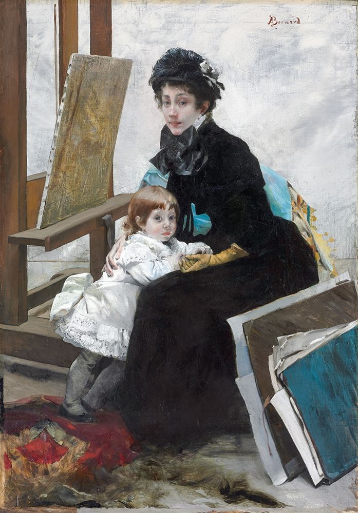 Madeleine Lerolle and Her Daughter Yvonne art print by Albert Besnard for $57.95 CAD