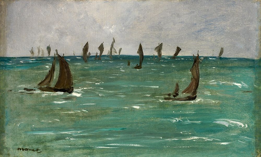 Boats at Berck-sur-Mer art print by Edouard Manet for $57.95 CAD