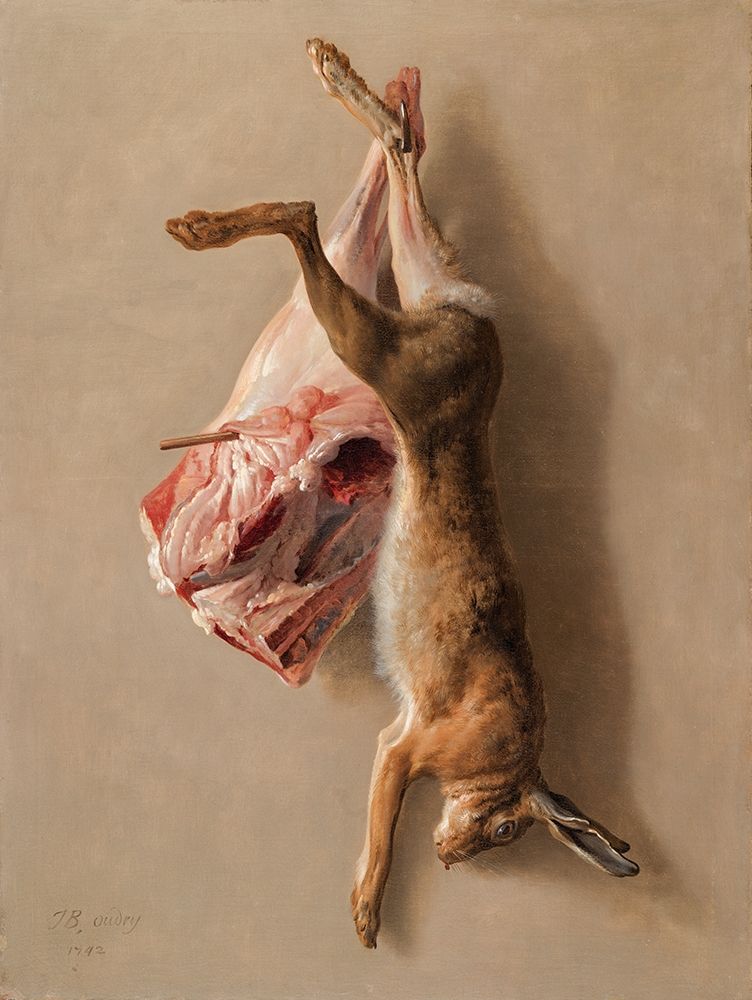 A Hare and a Leg of Lamb art print by Jean-Baptiste Oudry for $57.95 CAD