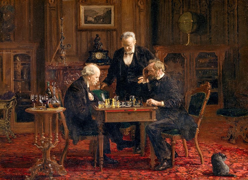 The Chess Players 1876 art print by Thomas Eakins for $57.95 CAD
