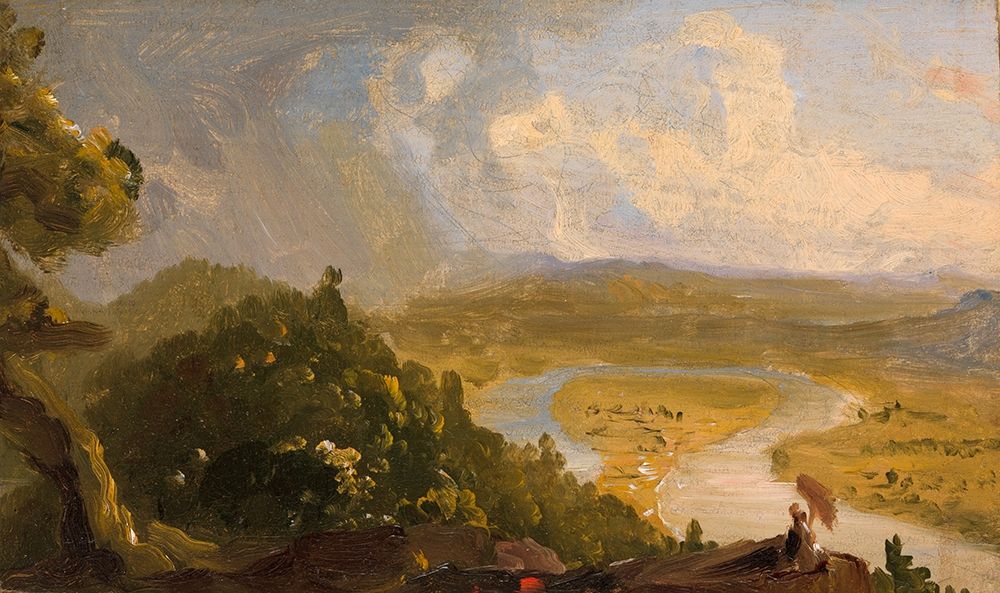 Sketch for View from Mount Holyoke, Northampton, Massachusetts, after a Thunderstorm (The Oxbow) art print by Thomas Cole for $57.95 CAD