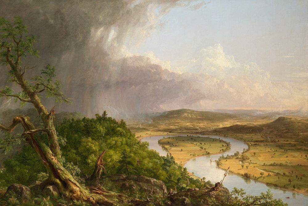 View from Mount Holyoke, Northampton, Massachusetts, after a Thunderstormâ€”The Oxbow art print by Thomas Cole for $57.95 CAD