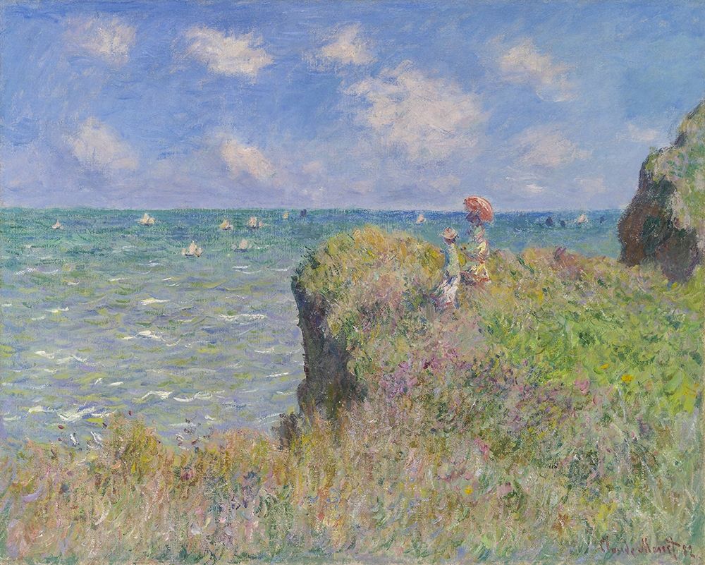 Cliff Walk at Pourville art print by Claude Monet for $57.95 CAD