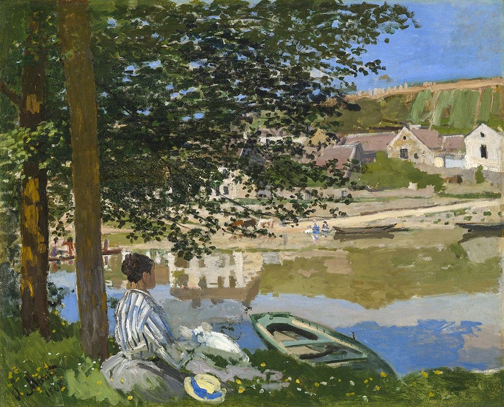 On the Bank of the Seine, Bennecourt art print by Claude Monet for $57.95 CAD