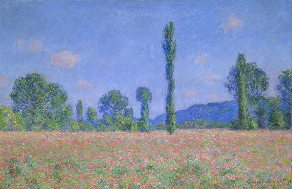 Poppy Field (Giverny) art print by Claude Monet for $57.95 CAD