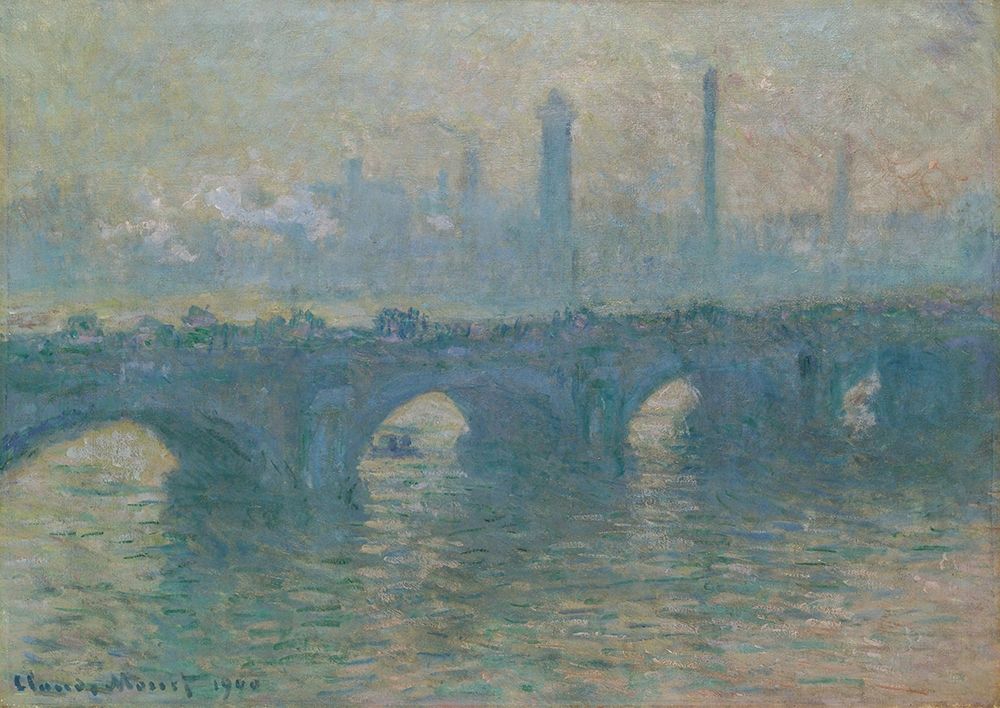 Waterloo Bridge, Gray Weather art print by Claude Monet for $57.95 CAD