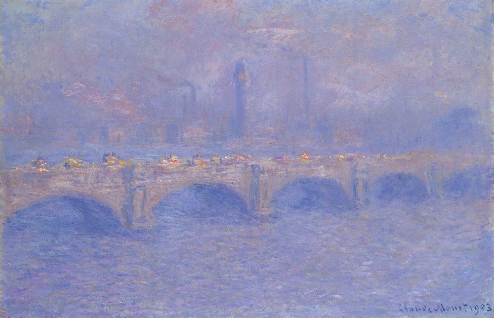 Waterloo Bridge, Sunlight Effect art print by Claude Monet for $57.95 CAD