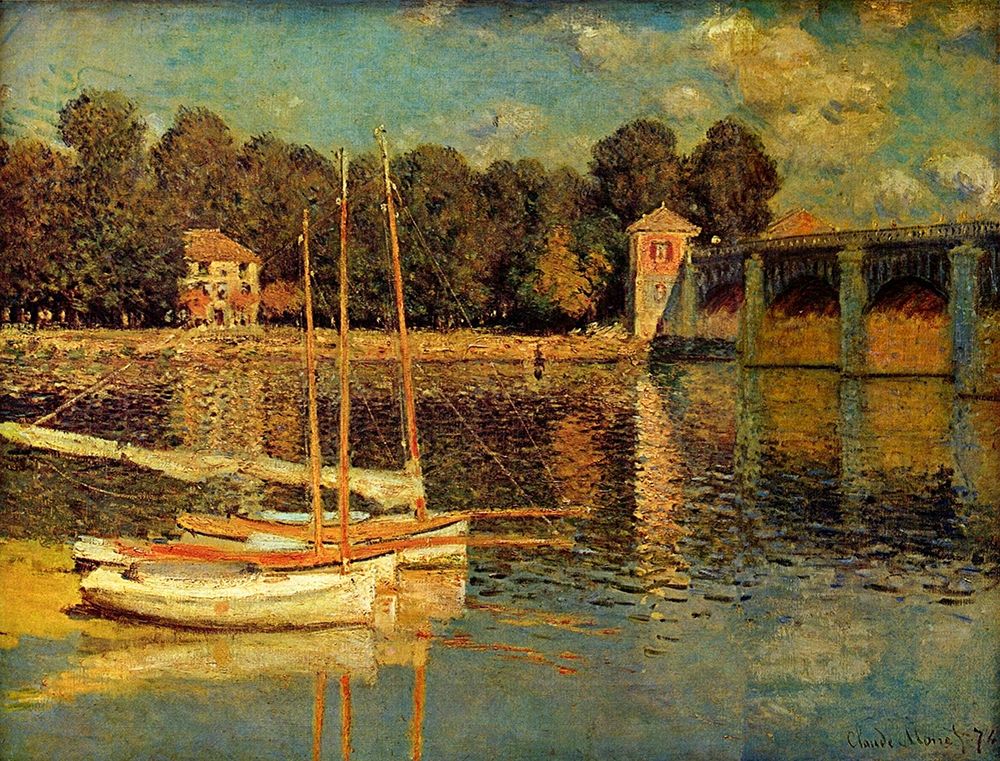 Bridge in Argenteuil art print by Claude Monet for $57.95 CAD