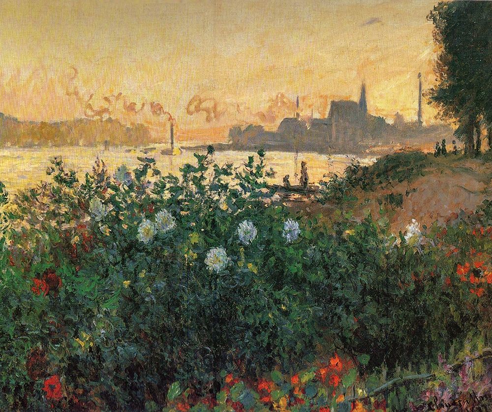 Flowered Riverbank, Argenteuil art print by Claude Monet for $57.95 CAD