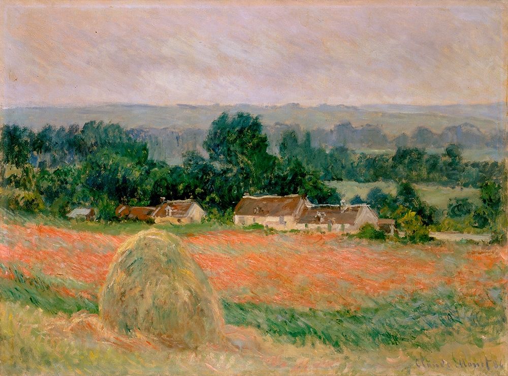 Haystack at Giverny art print by Claude Monet for $57.95 CAD