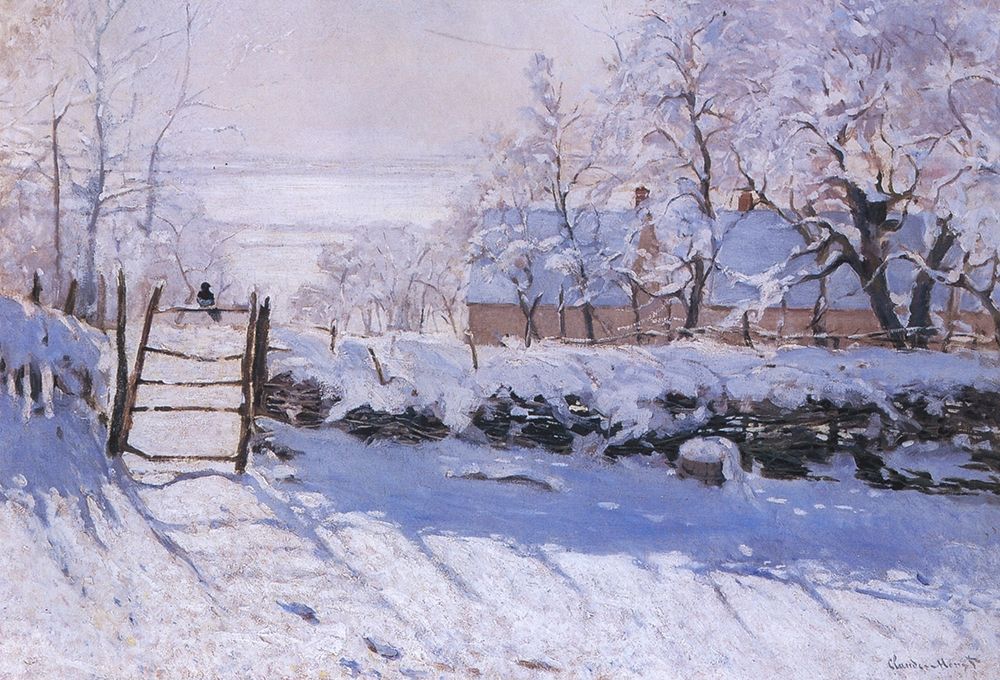 The magpie art print by Claude Monet for $57.95 CAD