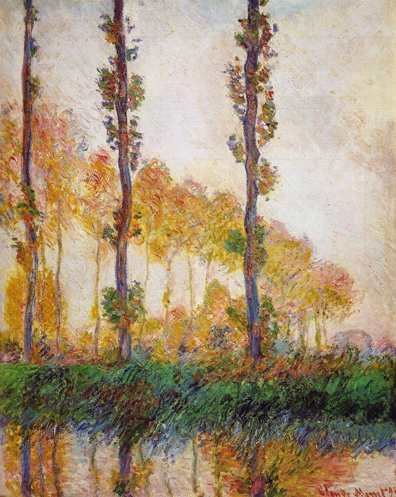 Poplars (Autumn) art print by Claude Monet for $57.95 CAD