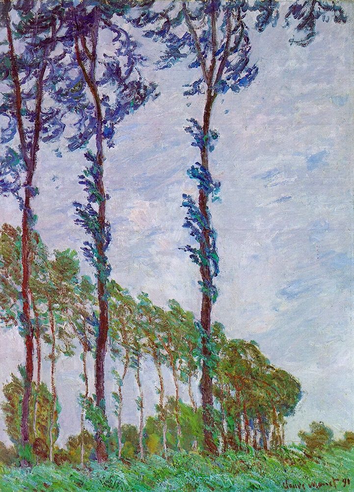 Poplars (Wind effect) art print by Claude Monet for $57.95 CAD