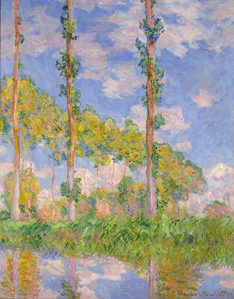 Poplars in the sun art print by Claude Monet for $57.95 CAD