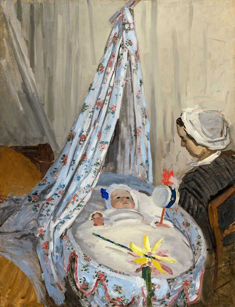 Jean Monet in the cradle art print by Claude Monet for $57.95 CAD