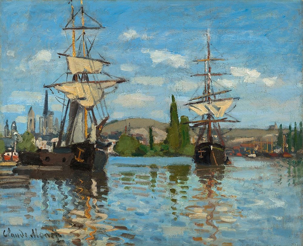 Ships Riding on the Seine at Rouen art print by Claude Monet for $57.95 CAD