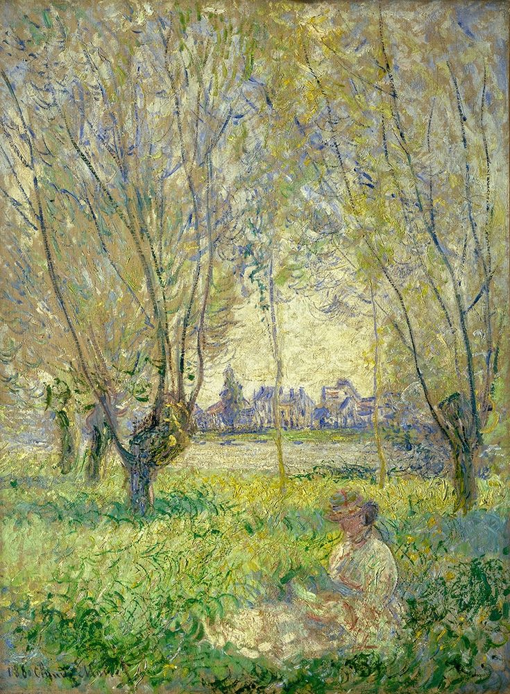 Woman Seated under the Willows art print by Claude Monet for $57.95 CAD