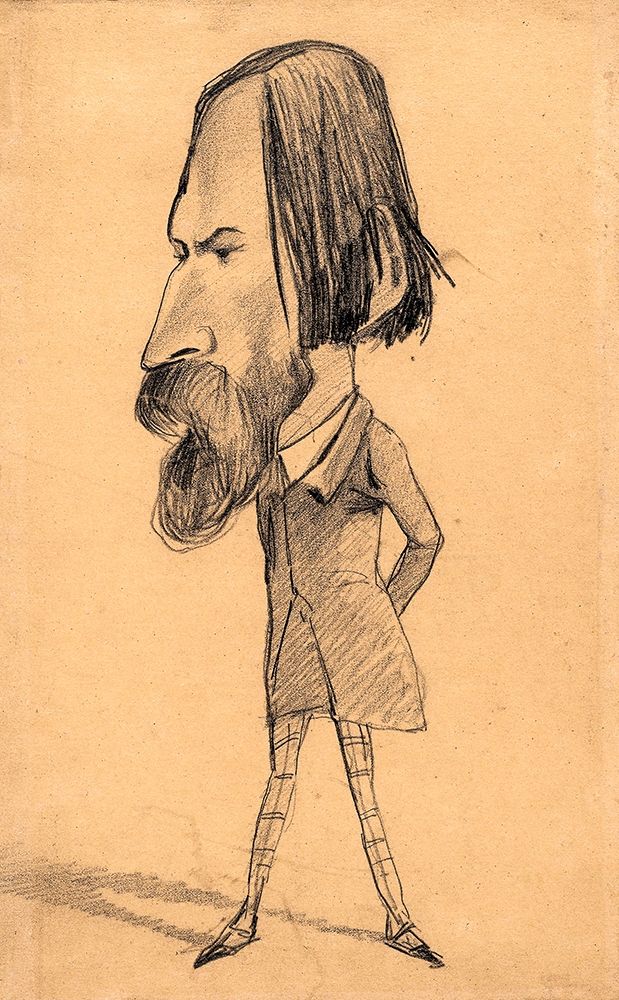 Caricature of Auguste Vacquerie art print by Claude Monet for $57.95 CAD