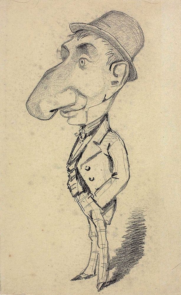 Caricature of a Man with a Large Nose art print by Claude Monet for $57.95 CAD