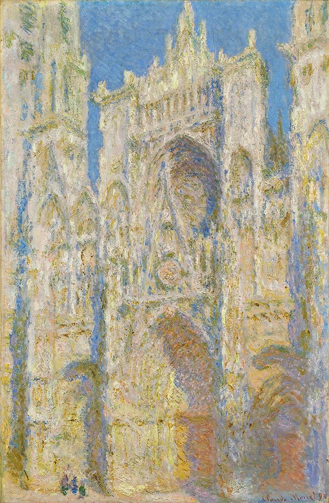 Rouen Cathedral, West FaÃ§ade, Sunlight art print by Claude Monet for $57.95 CAD