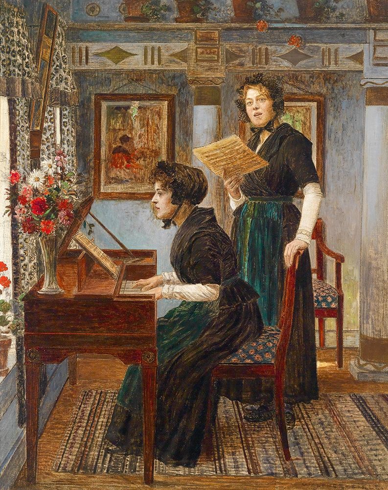 The Singing Lesson art print by Walter Firle for $57.95 CAD