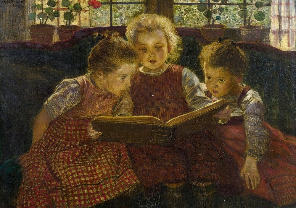 A Good Book art print by Walter Firle for $57.95 CAD