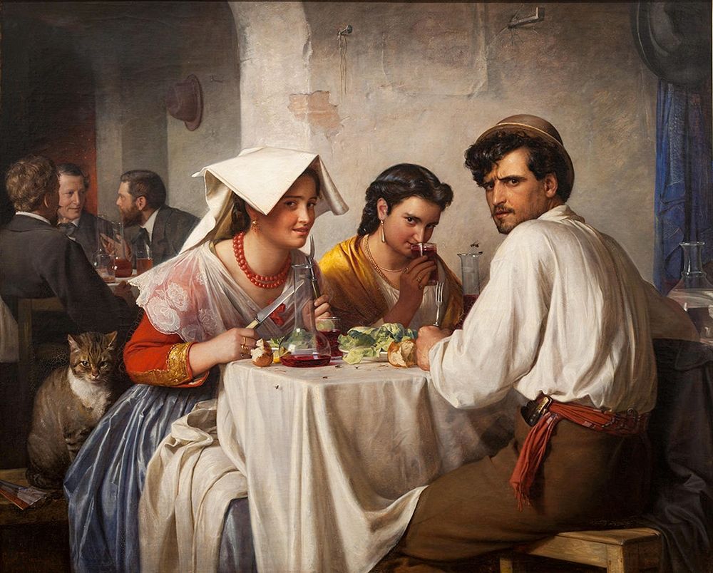 In a Roman Osteria art print by Carl Bloch for $57.95 CAD