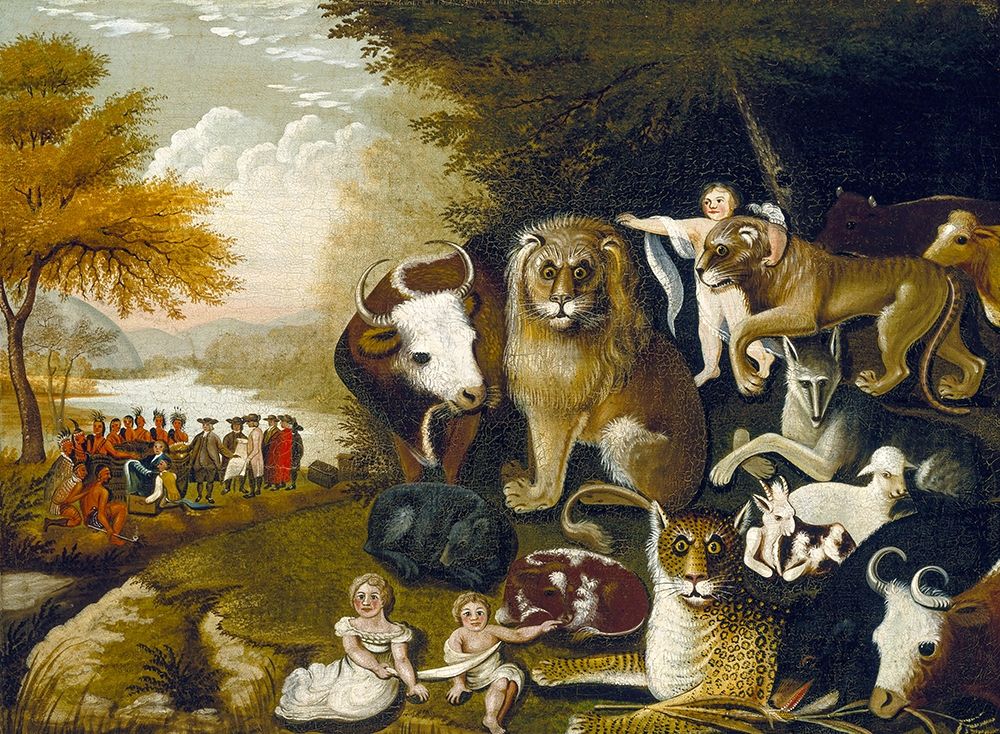 The Peaceable Kingdom III art print by Edward Hicks for $57.95 CAD