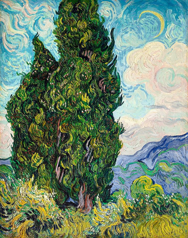 Cypresses (1889) art print by Vincent Van Gogh for $57.95 CAD